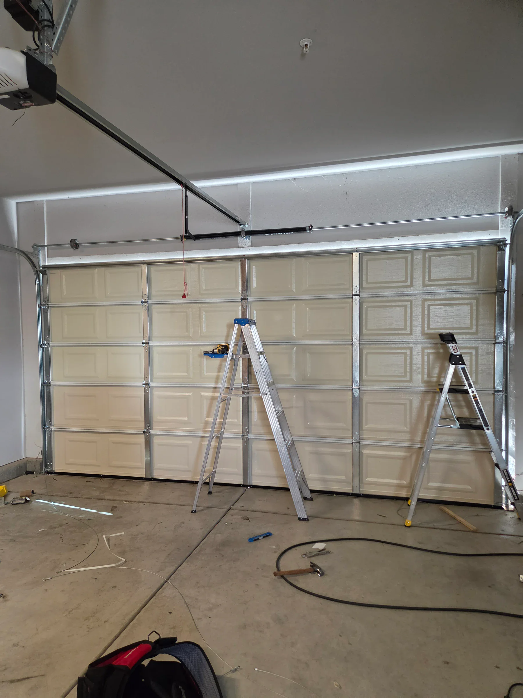 Completed new door installed 16x8 with all the hardware in west roseville in West Roseville, California, photo 1 of 4